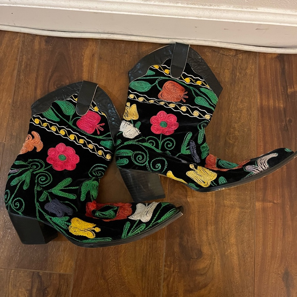 Embroidered cowboy boots